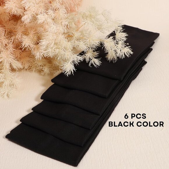 6 Pack Extra Wide Cotton Headbands Women Men Sweat Wicking Sports Hair Accessori - Picture 6 of 7